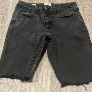 Black jean short